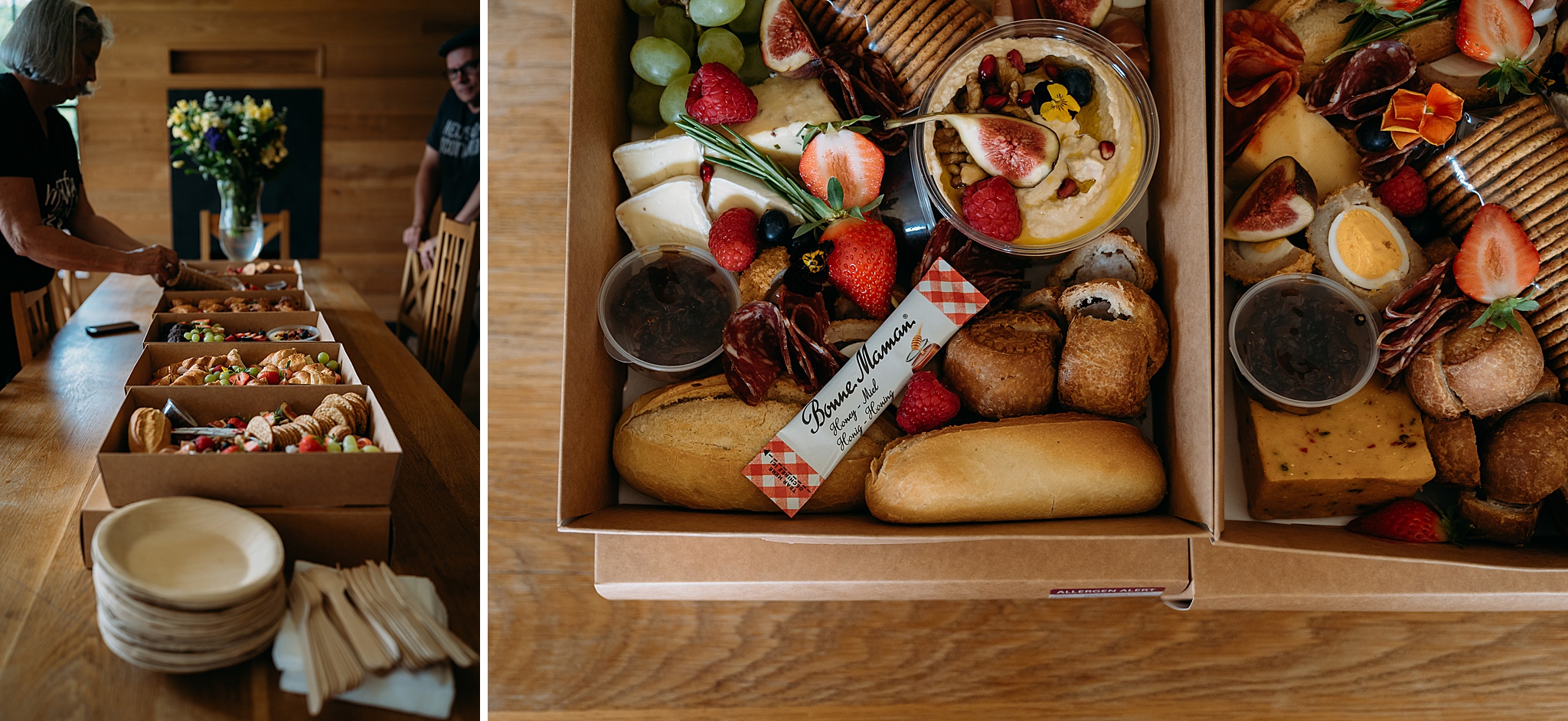 buying local for your airbnb wedding, delicious looking sharing platters