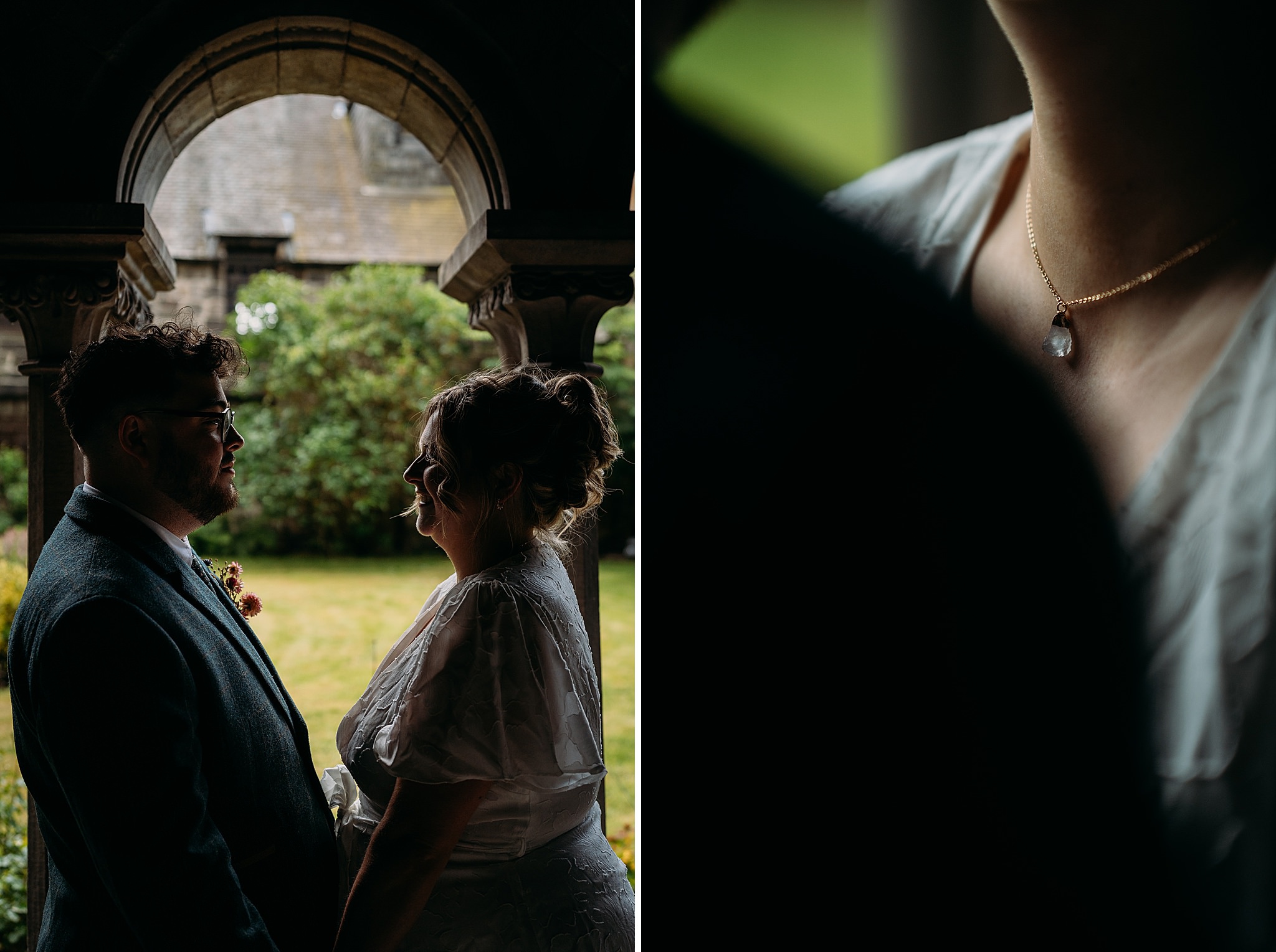 Newlyweds photographs after Paisley registry office wedding