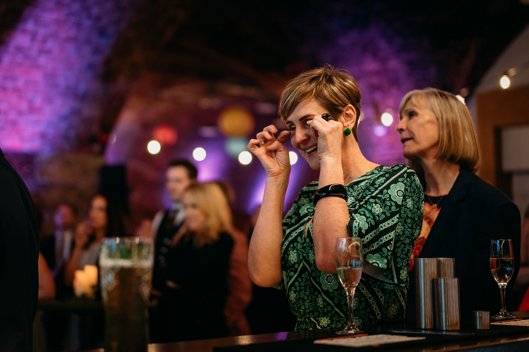 guest reacting to Platform Glasgow wedding speeches