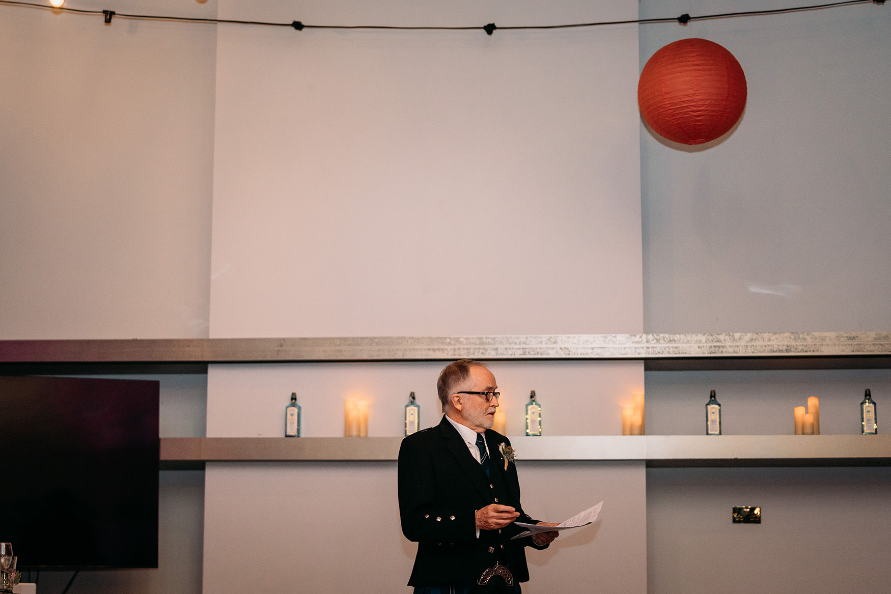 father of the groom speech at Platform Glasgow wedding