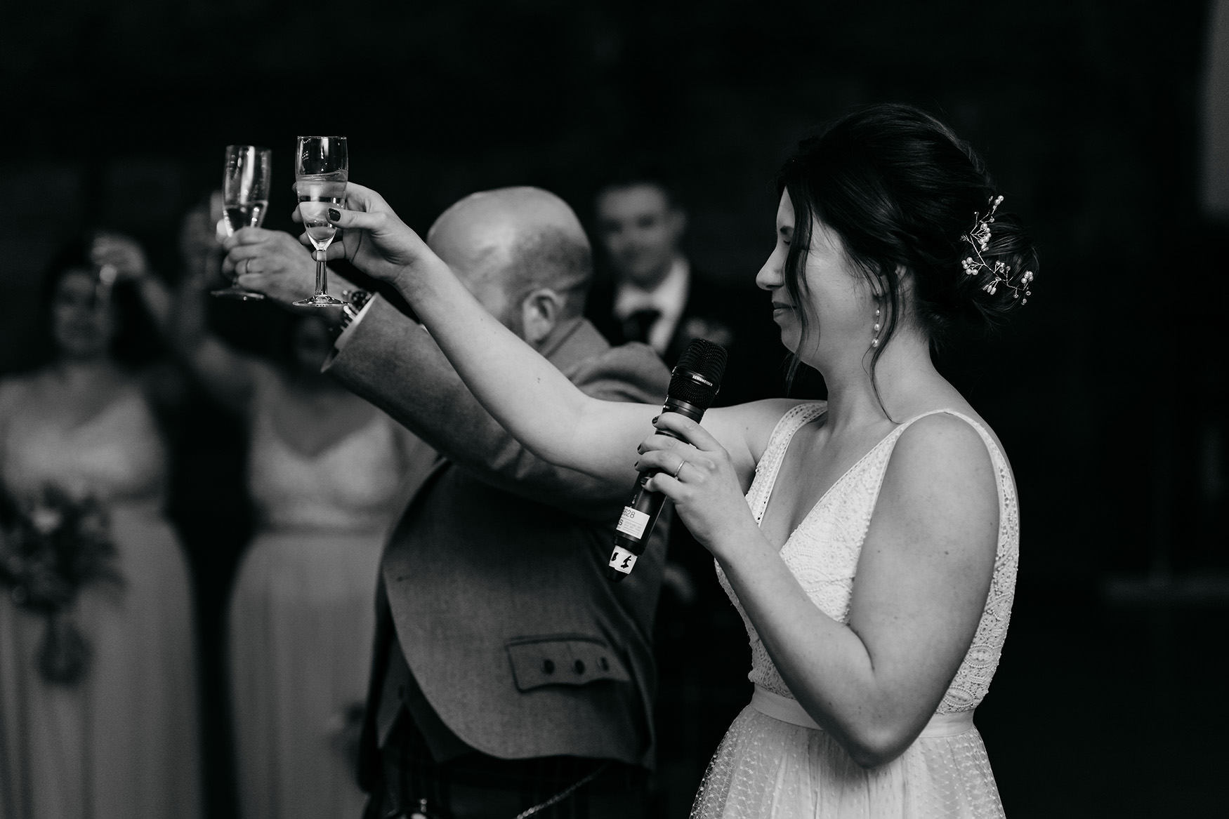 bride does speech at Platform Glasgow wedding