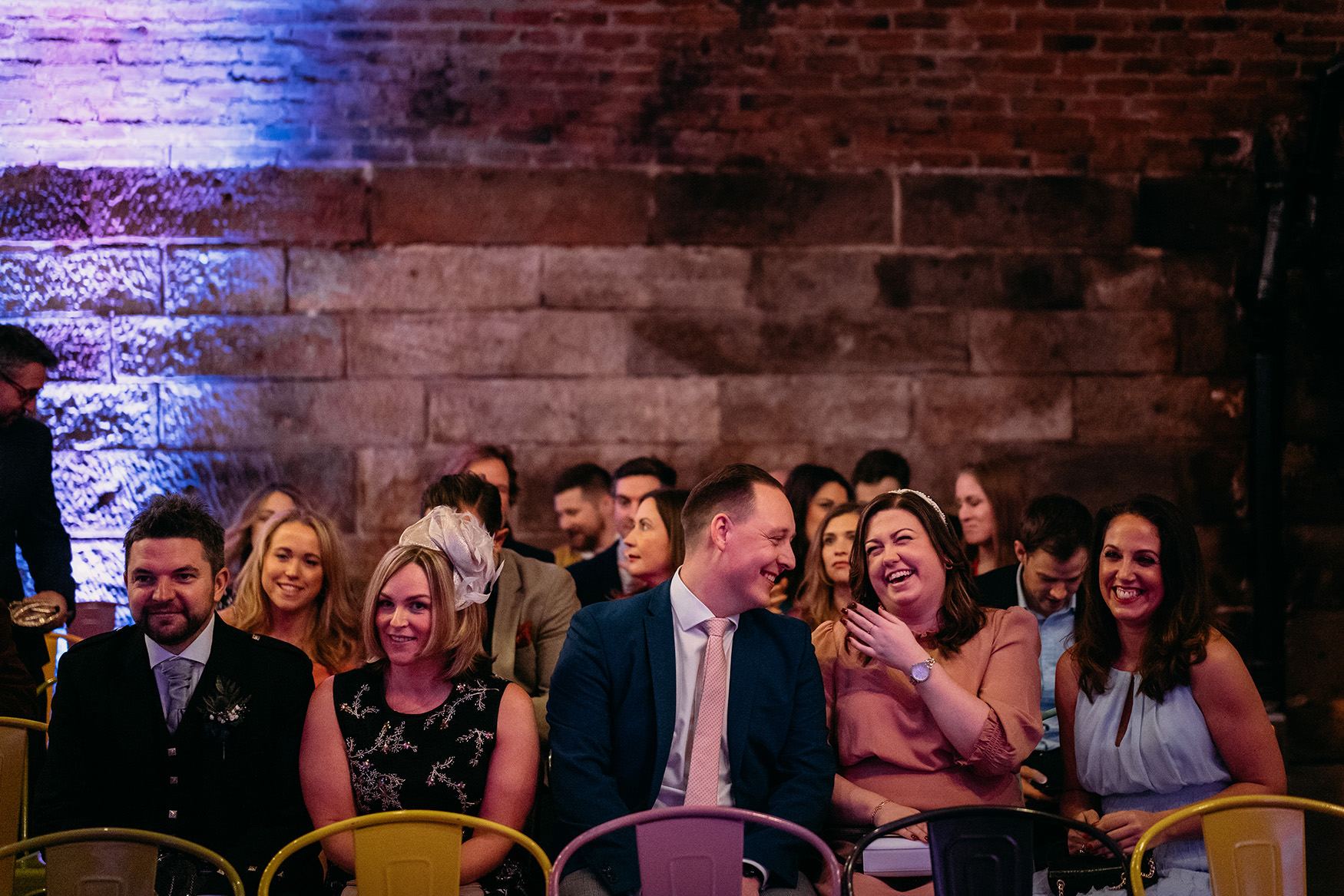 guests at Platform Glasgow wedding ceremony