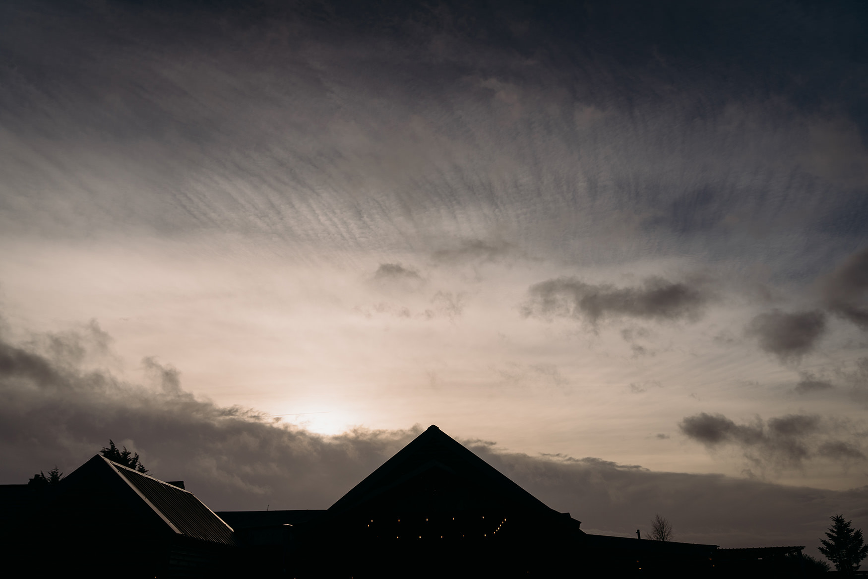 Moody skies above The Gathering at Woodhead Farm