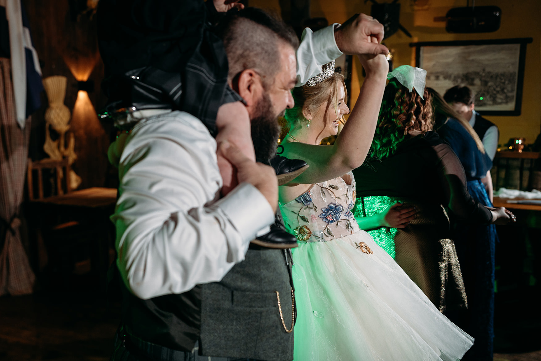 Newlyweds dance at their wedding at The Gathering at Woodhead Farm